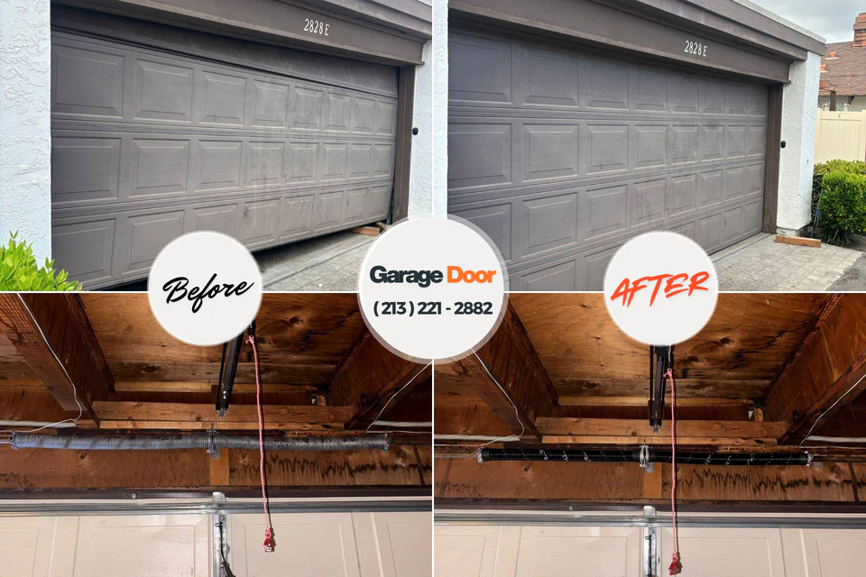 Before and after: garage door repair Hawaiian Beaches, HI